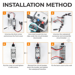 50A Solar Panel Disconnect Switch 400V DC/AC PV Disconnect Switch Outdoor Miniat