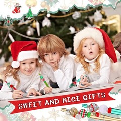 Fuutreo 12 Set 126 Pcs Christmas Beadable Pens Kit Silicone Plastic Wooden Be…
