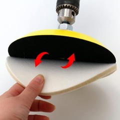 6 Inch Wool Felt Polishing Pads Buffing Wheel for Glass Plastic Metal Stone-2pcs