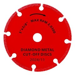 3″ Diamond Cut Off Wheel – 5000+ Cuts on Metal, Rebar, Stainless Steel – 3 Pack