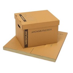 6 – Pack 18x15x14 Medium Standard File Storage Moving Box with Lid…