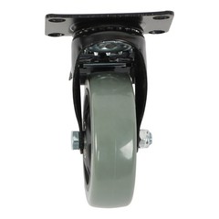 4 Pcs 2200Lbs 4 Inch Swivel Caster Wheels Grey Heavy Duty With Safety Brake