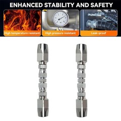 2 Hydraulic Hose Repair Kits 1/2 ID 2-Wire Hose Reusable Field Repair Fitting