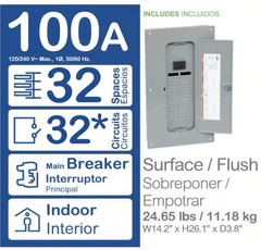 Main Breaker Plug-On Neutral Load Center QO 100 Amp 32-Space 32-Circuit Indoor