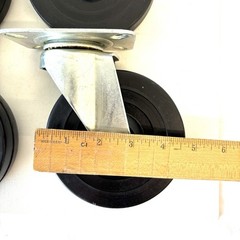 Casters: 4 4.5″ Heavy Duty Phenolic Wheels Swivel Top Plate Set Lot New