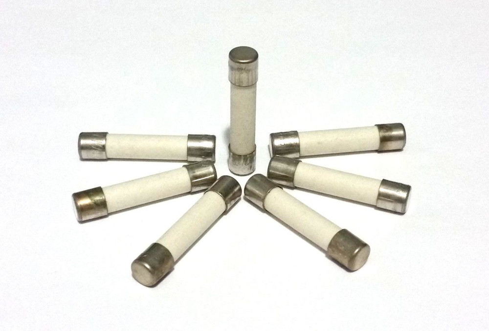 SET OF 7 EACH MDA 6-1/4 MDA 6 1/4 250V BUSS BUSSMANN CERAMIC FUSES