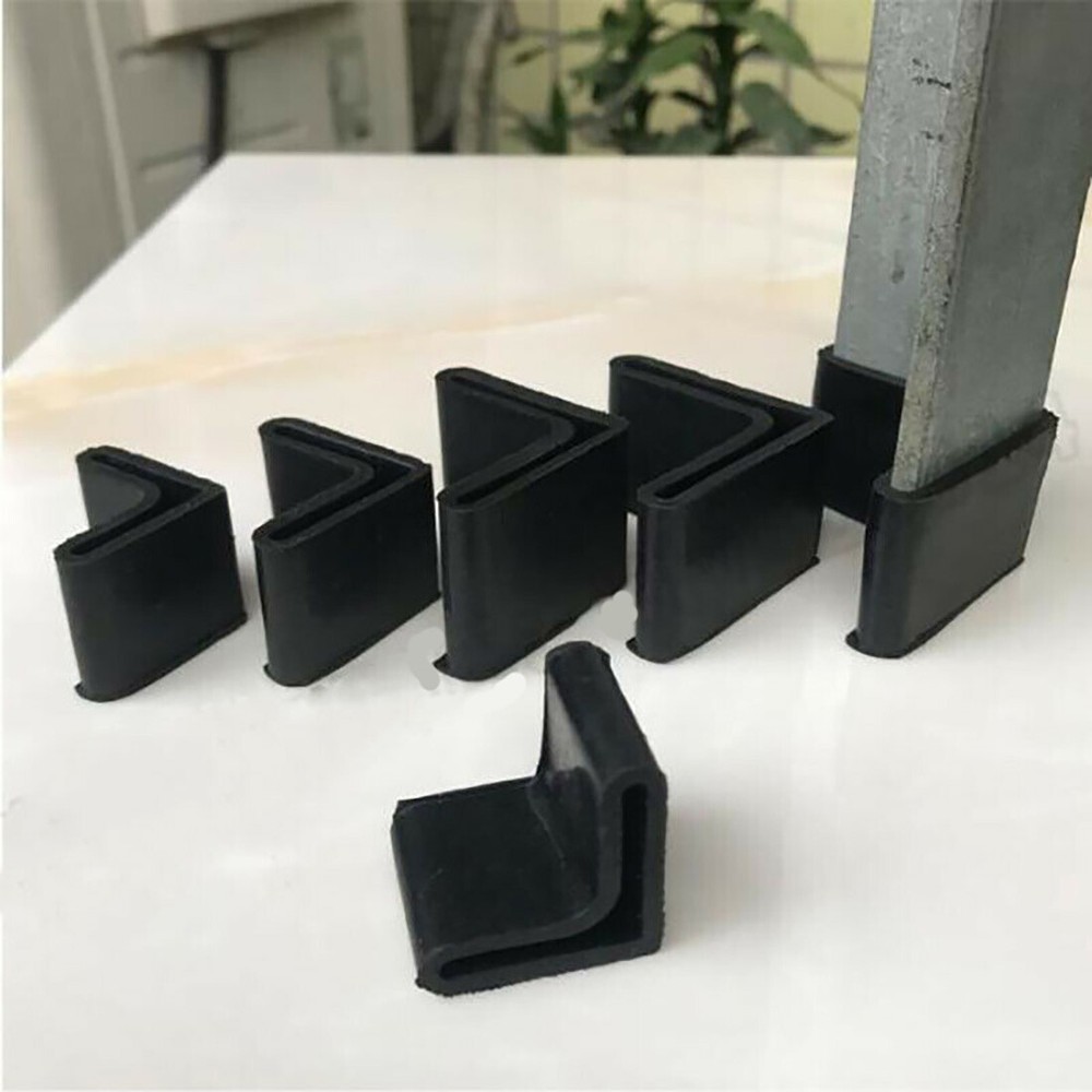 25*25~63*63 Furniture Angle Iron Foot Pads L Shaped Rubber Leg Covers Protectors
