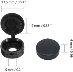 180Pcs Colorful Pieces Hinged Screw Cover Caps Plastic Screw Caps Fold Screw