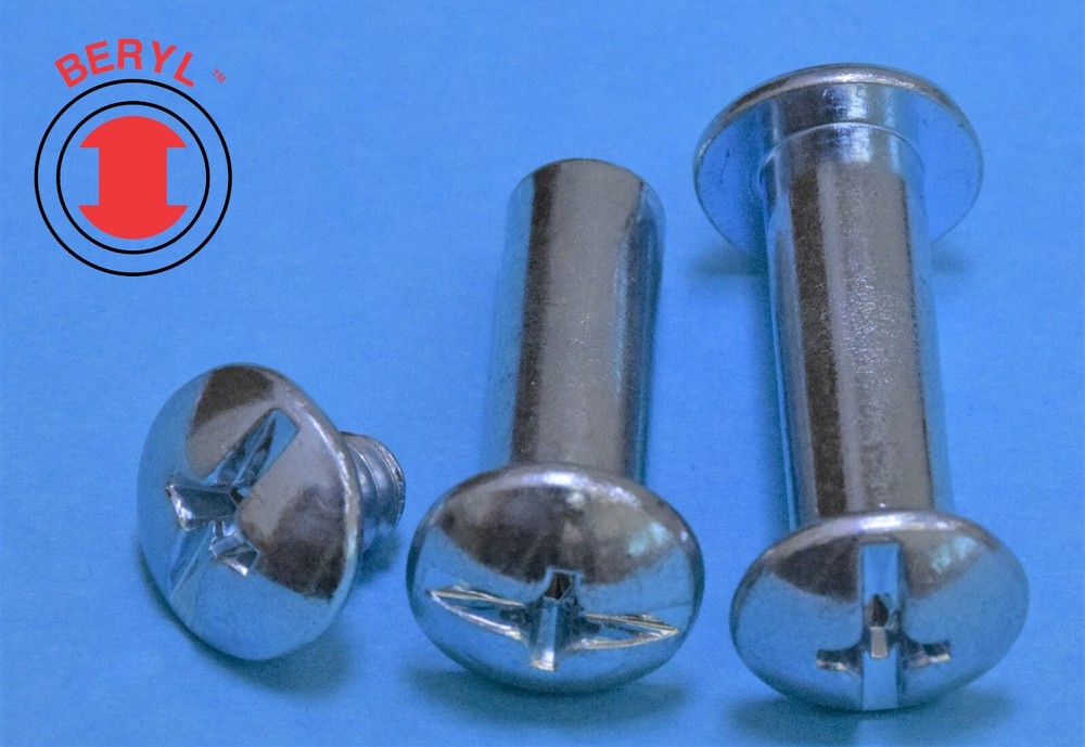 SB1024-38, Steel Zinc Combo Truss Head, Post Nut Screw #10-24X3/8″ – 25 sets