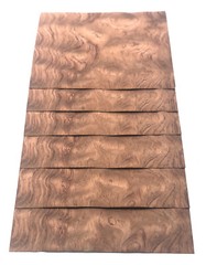 Pommele Sapele Wood Veneer: 6 Sheets (9.5″ X 11″) 4 Sq Ft