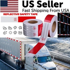 Conspicuity Tape DOT-C2 Approved Reflective Trailer Red White 2”x75’ -1 Roll