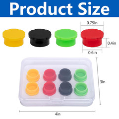 8 Pcs 3ml Silicone Vial Caps Leakproof Reusable Glass Vial Covers 4 Colors