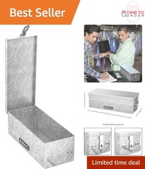 Metal Lock Box Small Security Safe Waterproof Stackable Storage Chest