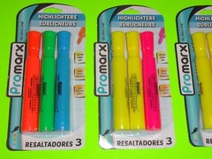 (36) Promarx Chisel Tip Jumbo Highlighter Marker ORANGE+GREEN+BLUE+YELLOW+PINK