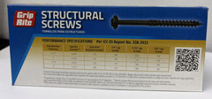 Grip Rite® 3/8″ x 3-1/2″ Dual-Drive Structural Wood Screw – 50 Count