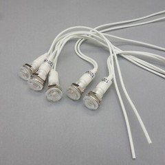 10Pcs 120V AC 10mm White Panel Mounting LED Indication Signal Pilot Lights USKY3