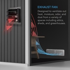 AIRLIFT S10 Shutter Exhaust Wall Mount-Fan 10″ Attic, Shed, Workshop, Greenhouse