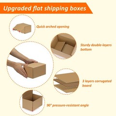 7x5x4 inches Shipping Boxes Set of 25, Brown Corrugated Cardboard Box Literat…
