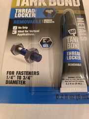 DAP Tank Bond Thread Locker Blue 6mL/.2oz Removable Medium Strength For Metals