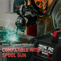205A MIG Welder, 110/220V, Gas/Gasless/Lift TIG/Stick 3 in 1 Welding Machine