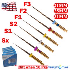 6pcs Endodontic Dental Endo Files Rotary NITI Files X-Pro Gold Taper 21/25/31MM