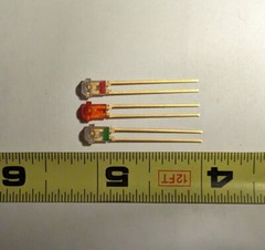 Rare Historic Western Electric LED s Collectible, Heavy GOLD leads NOS Round 3mm