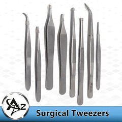 8 Surgical Tweezers Medical Nursing Thumb Forceps Cotton Dressing Vet Instrument