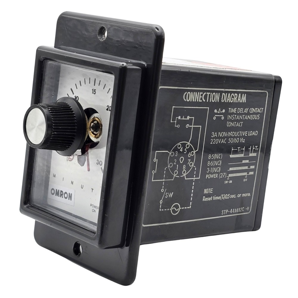 Omron STPMYHJG 30 Min Timer Relay – 208V 60Hz, Adjustable Delay, 8-Pin Octal