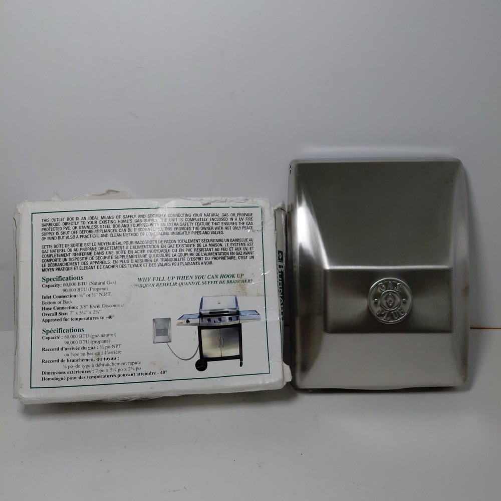 Stainless Steel Gas Plug™ 3/8″ NPT Rear Inlet 3/8″ Quick Disconnect Outlet