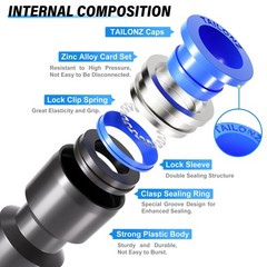 Pneumatic Push to Connect Fittings 20 PCS Kit 10mm OD Splitters Elbows