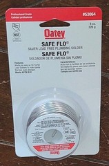OATEY 8oz Professional Grade Safe Flo Silver Led Free Plumbing Solder #53064