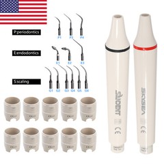 Dental Ultrasonic Scaler Handpiece / 10*Tips Fit DTE SATELEC EMS Cavitron Volume
