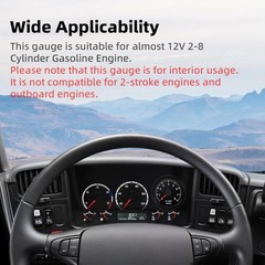 RPM Tachometer 2-1/16″ 52mm Automotive Tachometer for Car 8000 RPM Tach Gauge…