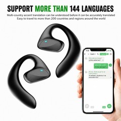 Smart Voice Translator Earbuds 144 Language Two Way Real-Time Translation Device