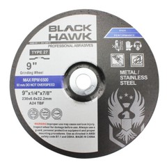 10 Pack – BHA 9″ x 1/4″ x 7/8″ Metal Grinding Wheels T27 Discs for Angle Grinder