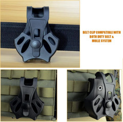 Handcuff Case ASP Duty Belt Clip MOLLE Compatible Double Holder Polymer Holster
