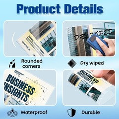 100 PCS 3x4in GovernmentSize ID Card Laminating Pouches Badges 100 Clips