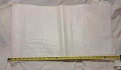 (25) Sandbags 14×26 Sand Bags Bag Poly. White w Draw Strings.