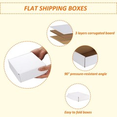 HORLIMER 9x6x2 inches Shipping Boxes Set of 50, White Corrugated Cardboard Bo…