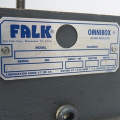 Falk 1425WBM3A 20:1 Ratio Omnibox Worm Gear Reducer 87.5RPM Output 7.588HP Input