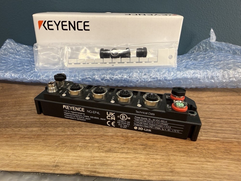 Keyence NQ-EP4L IO-Link Network Communication Module 4 Port Ethernet IP