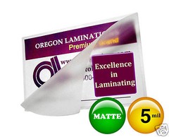 5 Mil MATTE File Card Hot Laminating Pouches 3-1/2 x 5-1/2 (100/pack) 3.5 x 5.5