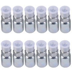 12-PACK 1/2″ HOSE X 1/2″ NPTF MALE PIPE THREAD HYDRAULIC HOSE END CRIMP FITTINGS