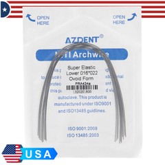 AZDENT Dental Orthodontic Super Elastic Niti Rectangular Arch Wires Ovoid Form