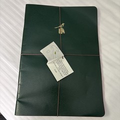 Lot Of Two (2)-Bieffe Green leather Notebooks made in Italy -8 x 11.5-NWT