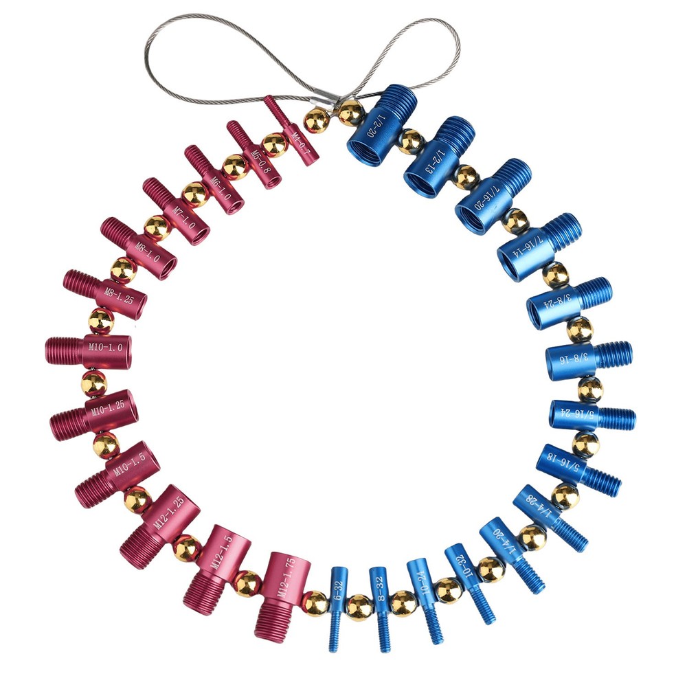 Nut and Bolt Thread Checker Inch & Metric Thread Gauge Nut and Bolt Size Gauge