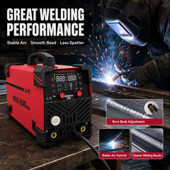 ARCCAPTAIN MIG200 NOVA 200Amp 6-in-1 MIG Welder 110V/220V Dual Voltage Welding