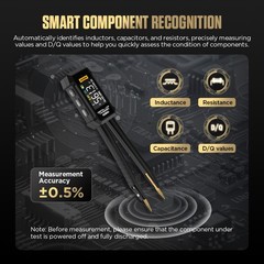 Digital Smart Tweezer LCR Meter SMD ESR Tester Capacitance Resistance Diode Test