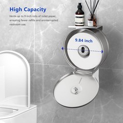 Commercial Jumbo Toilet Paper Dispenser W/ Shelf Wall Mount Stainless Steel 9″