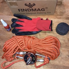 FINDMAG Fishing Magnet Kit 250 LBS Pulling Force, Super Strong Magnet Kit for…